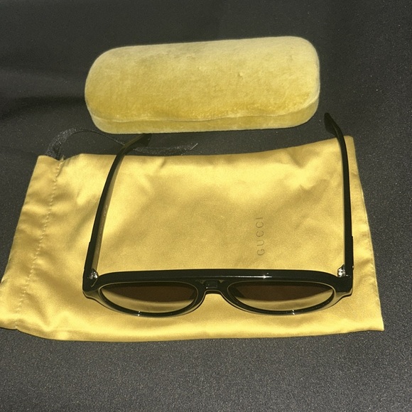 Gucci Men's Double-Bridge Acetate Aviator Sunglasses - Picture 3 of 4